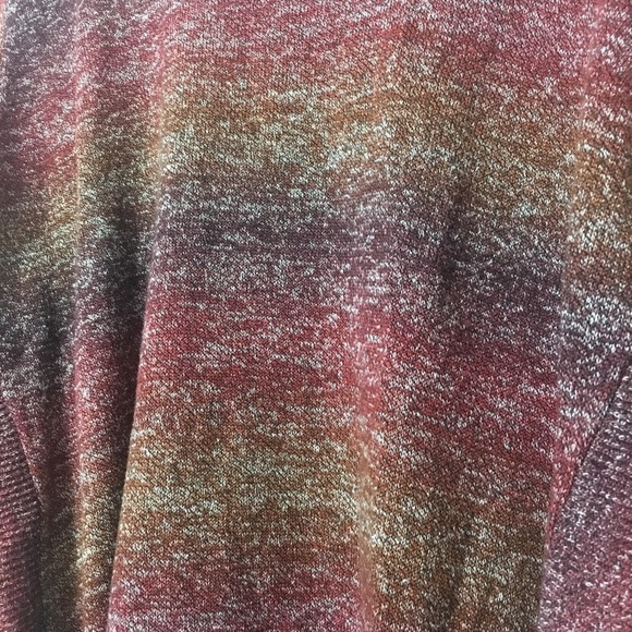 Red, Purple, & Orange Ombré lightweight sweater - Picture 2 of 3